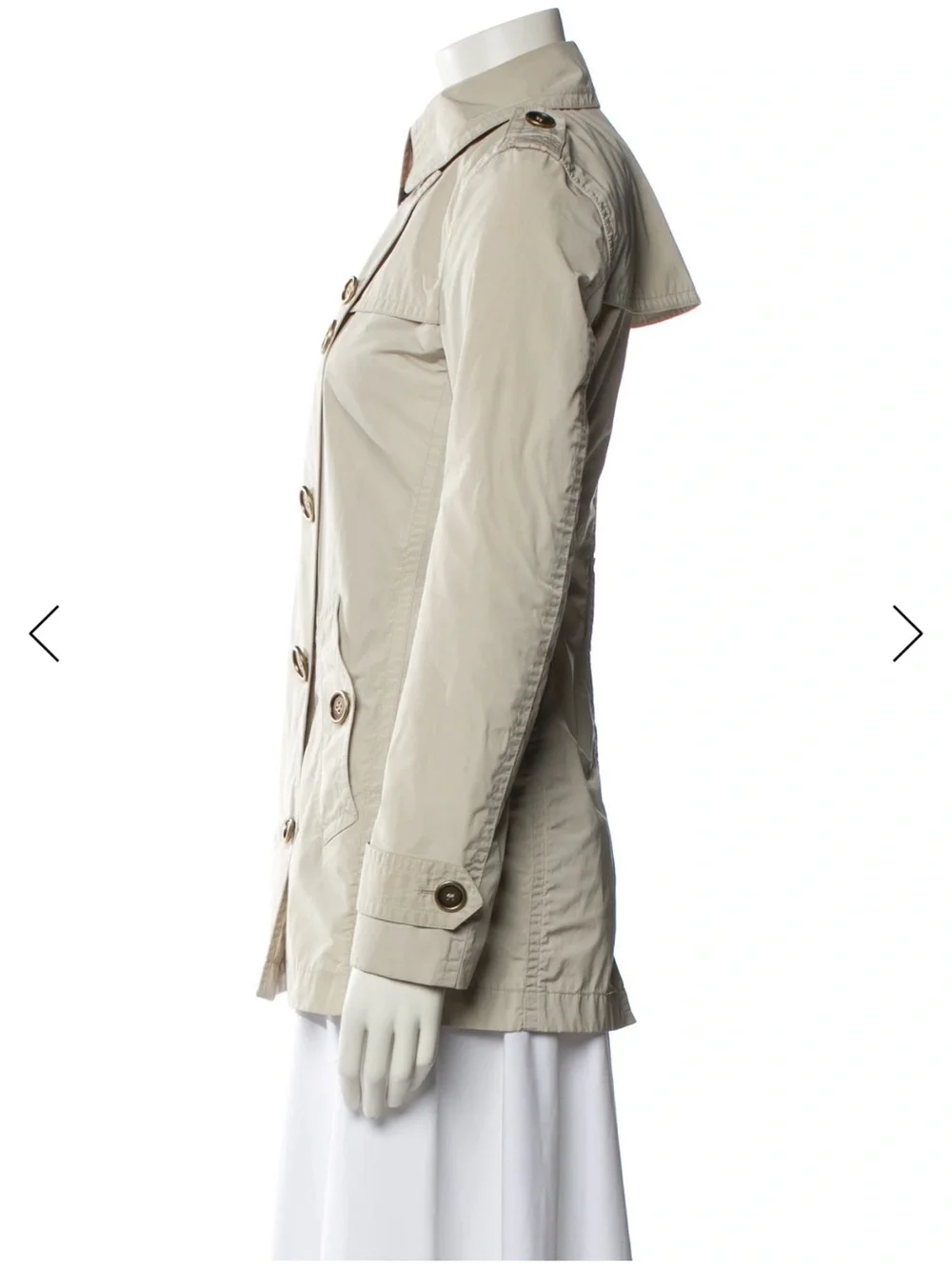 Burberry Beige Double-Breasted Trench Coat - Picture 5 of 6